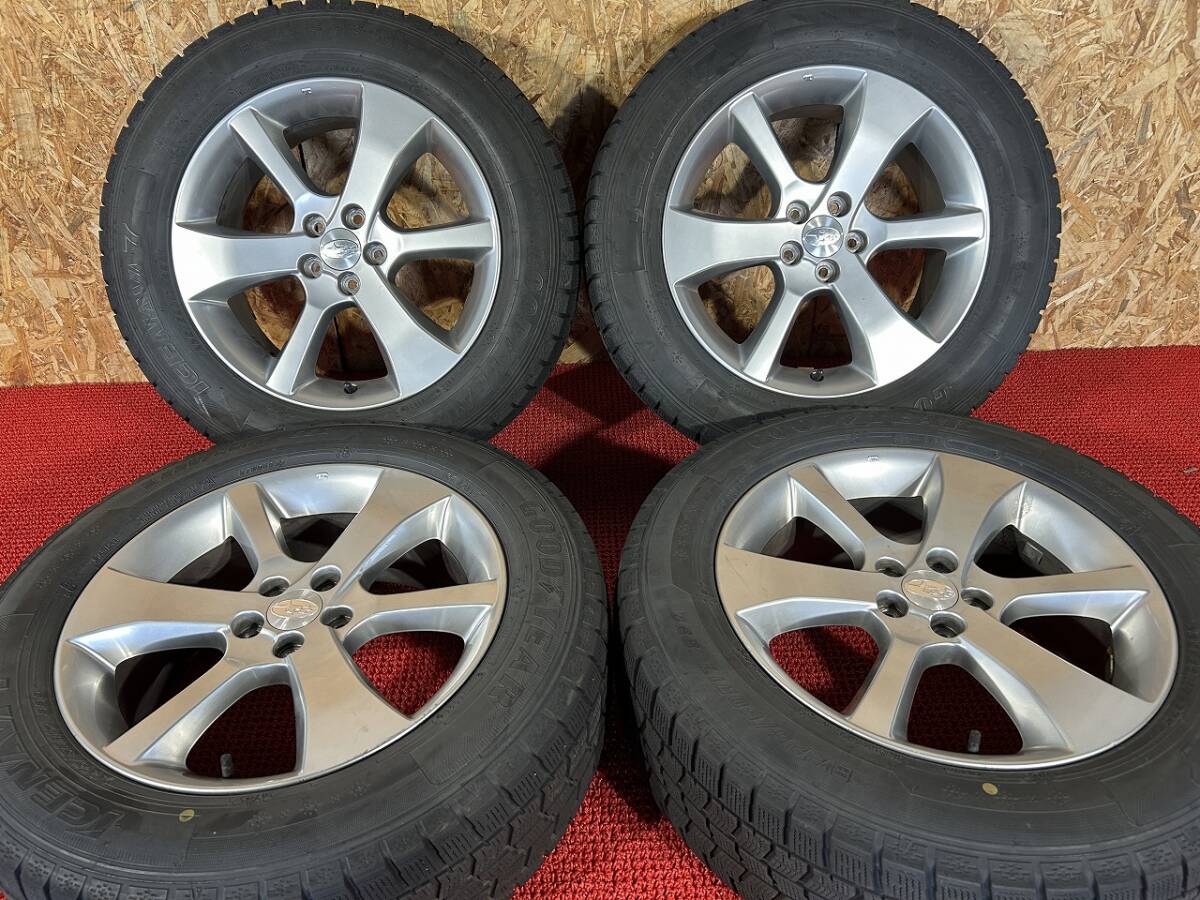 スバル レガシィ純正ホイール 17×7 +48 PCD100 225/60R17 グッドイヤー 冬タイヤ付 4本 売切!!