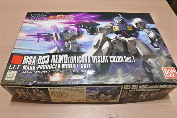 B0723　バンダイ HGUC 1/144 MSA-003 ネモ ユニコーンデザートカラーVer　取説欠品　60/定形外660　個別説明を必ずお読みください