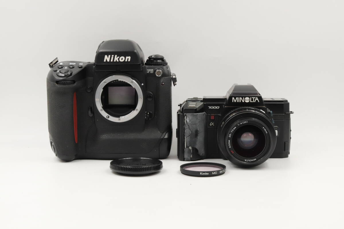 ◆314 Nikon ニコン F5 / MINOLTA ミノルタ 7000 α レンズ付き AF ZOOM 35-70mm 1:4(22)