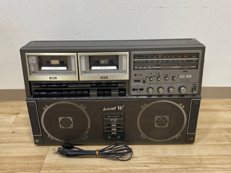 昭和レトロ SHARP THE SEARCHER-W GF-888 ダブルカセット ラジカセ 当時物 シャープ ジャンク ☆ちょこオク☆140