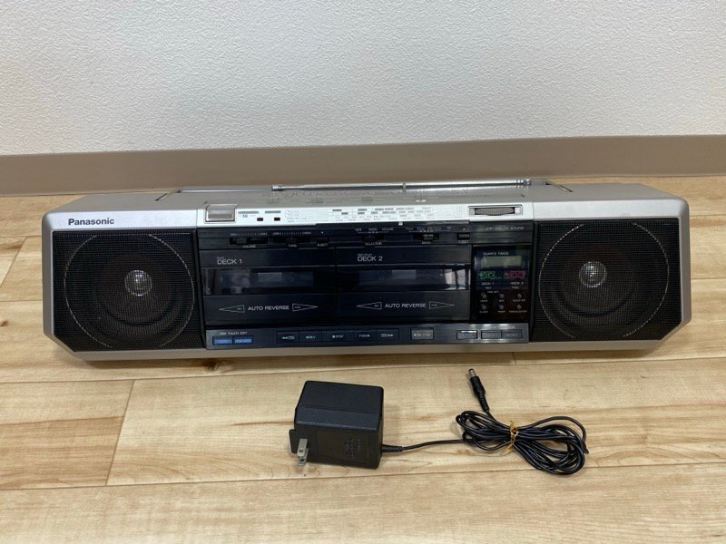 Panasonic ステレオラジオカセットレコーダー RX-FW38 ダブルカセット 動作確認済み ラジカセ 当時物 パナソニック ☆ちょこオク☆140