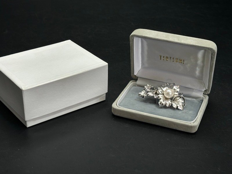 TSUTSUMI ブローチ アクセサリー シルバー 925 SILVER パール 約13.6g ツツミ ☆ちょこオク☆60