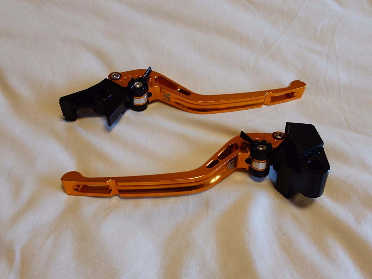 アルミビレットレバーセット 左右セット ゴールド アジャスター黒　 ZRX400 U-KANAYA レバーセット