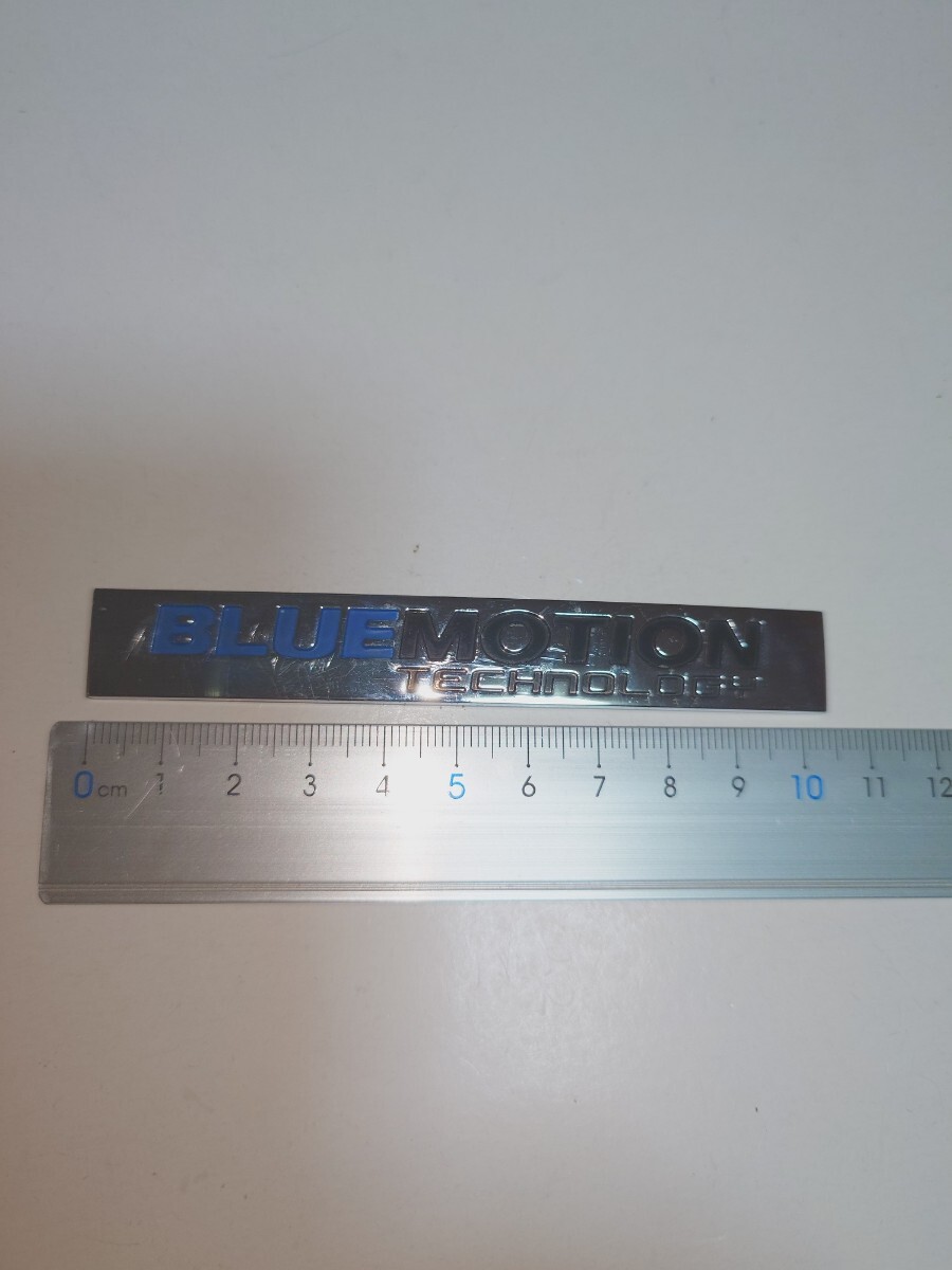 フォルクスワーゲン/Volkswagen純正ブルーモーションエンブレム　横幅10.2cm　BLUEMOTION　ゴルフVII