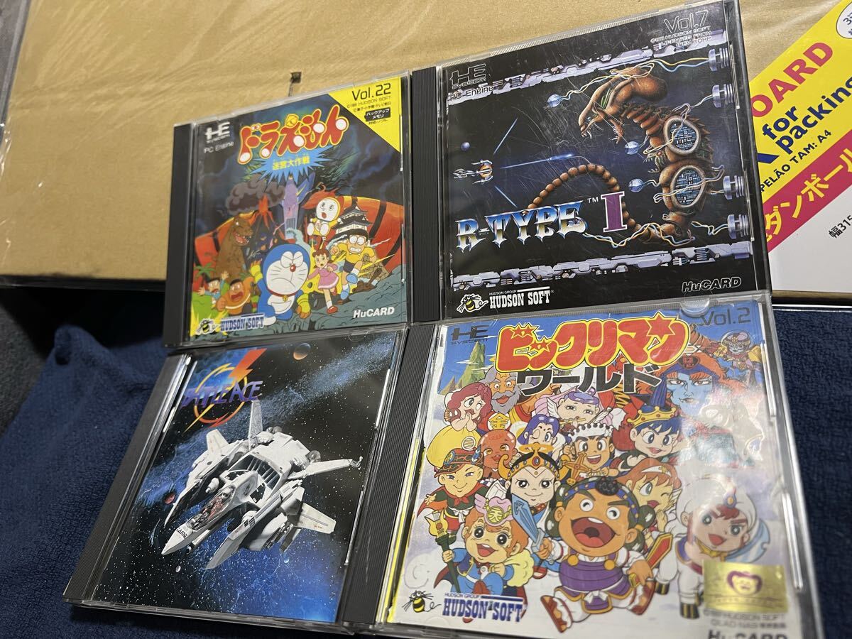 PCエンジン HuCARD ソフト 4本セット Battle Ace R-TYPE I ドラえもん ビックリマンワールド 箱説付 動作未確認 1円スタート 送料無料 