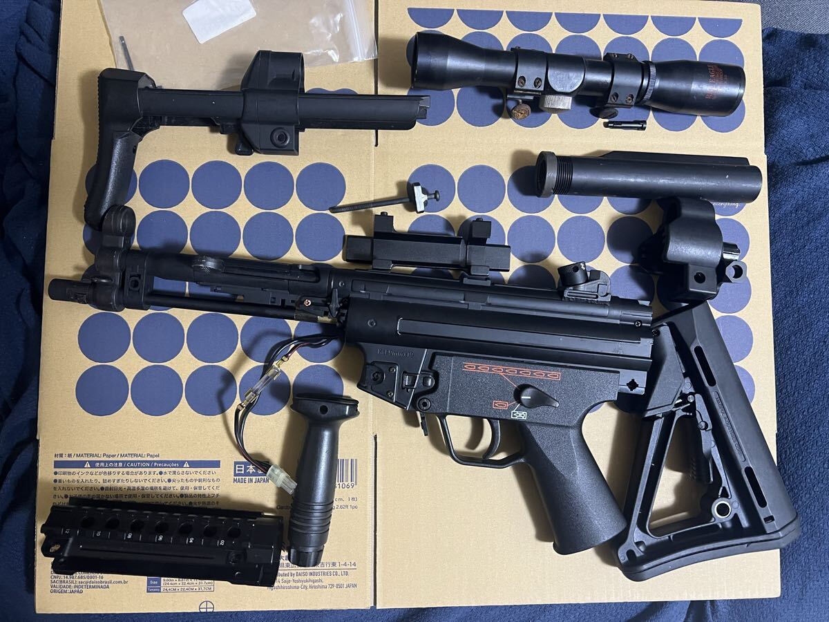 東京マルイ MP5A5 ジャンク カスタムベース 動作確認済み セミ・フルOK 部品多数 現状品 送料無料 東京マルイ 電動ガン MP5 PDW