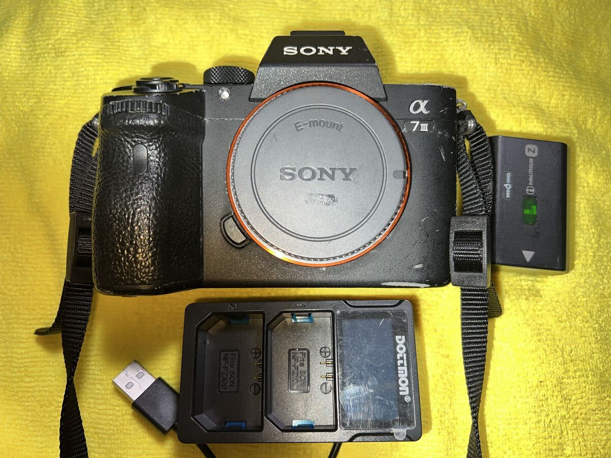SONY α7 III ILCE-7M3 ボディ EVF・撮影OK 液晶モニター不良 センサー良好 バッテリー1個・充電器付 現状品 SONY ボディ ソニー α7 Sony