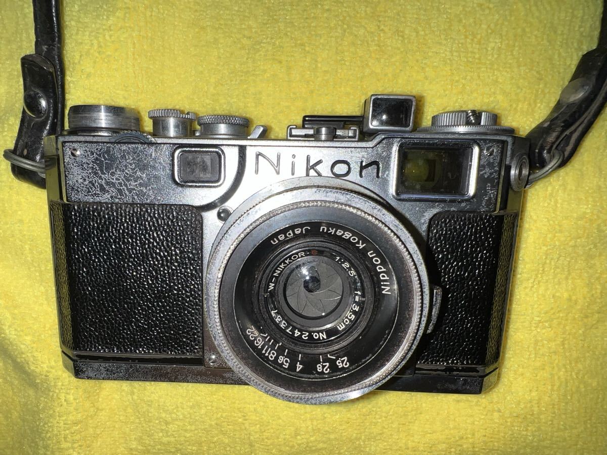 Nikon S2 W-NIKKOR.C 3.5cm F2.5 レンジファインダー 動作確認済み 要OH コレクション 修理ベース 希少品 ニコン Nikon f NIKKOR-S C