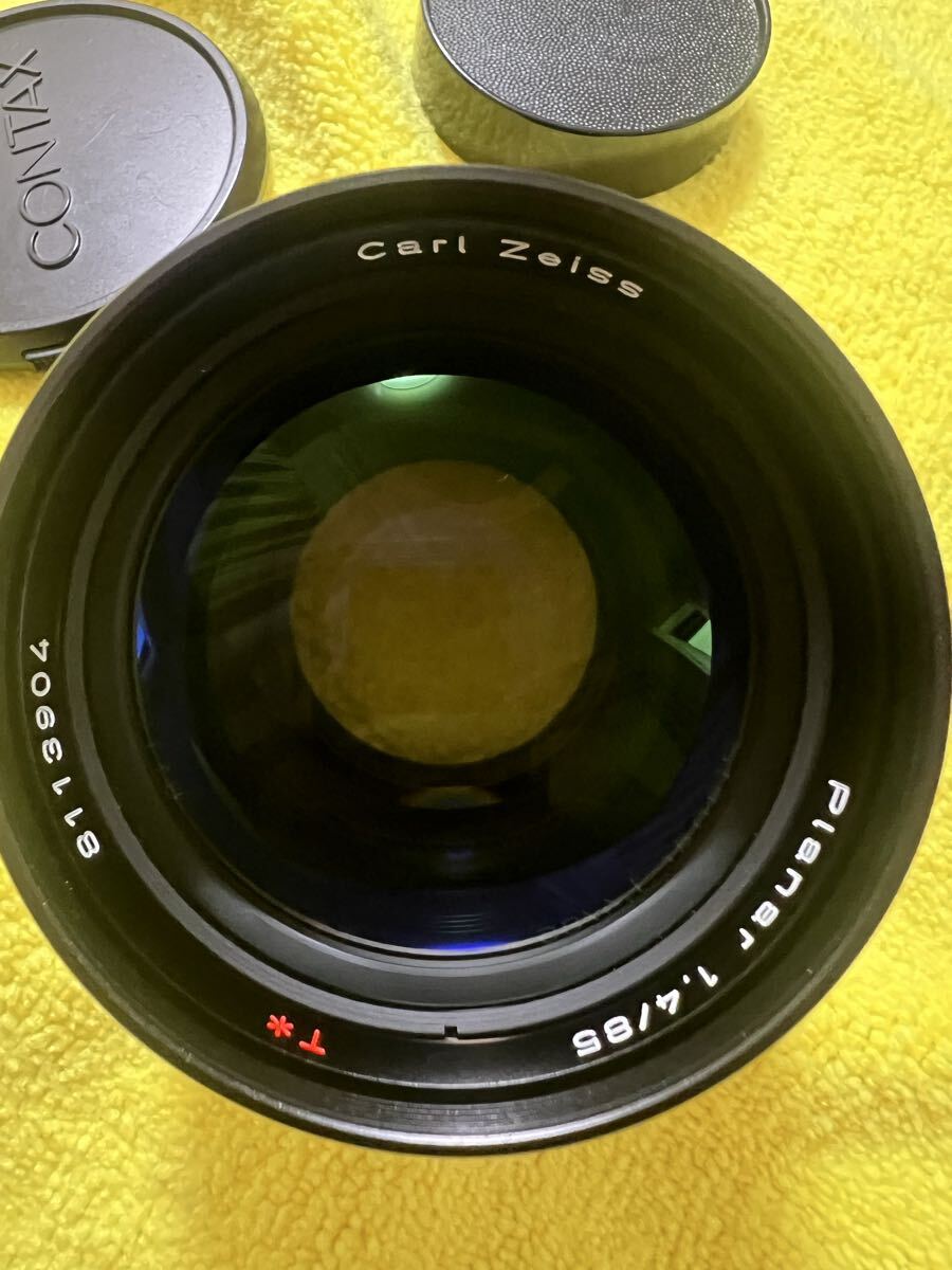 CONTAX Carl Zeiss Planar T 85mm F1.4 MMJ メタルフード4付 1円開始* CONTAX レンズ カメラ コンタックス Planar Zeiss T Carl F2