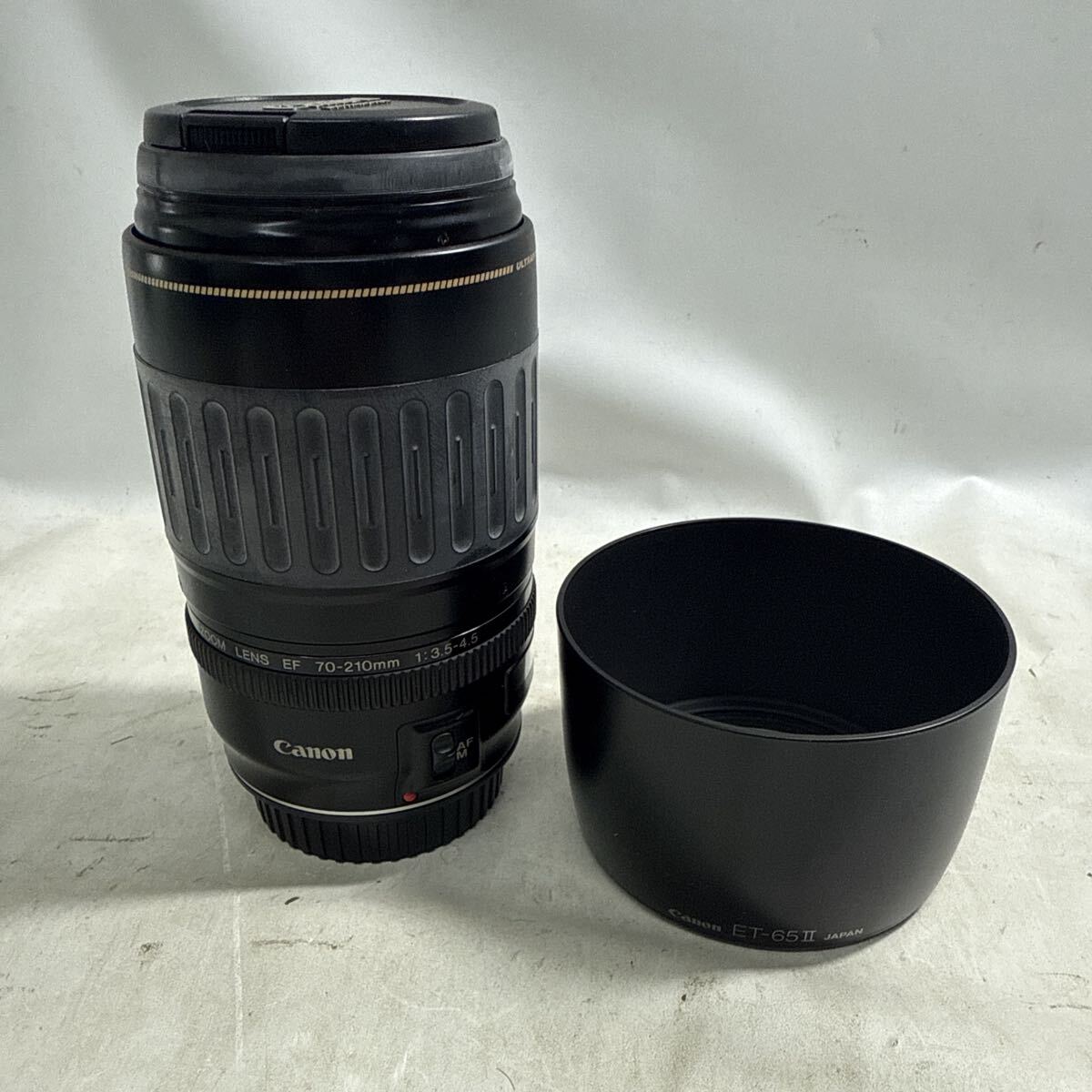 K208-031 詳細不明 CANON キャノン ZOOM LENS EF 70-210mm F3.5-4.5 カメラレンズ オートフォーカス ET-65II 動作未確認現状品