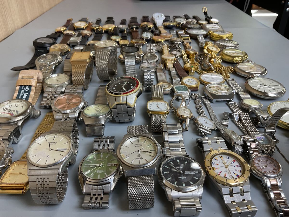 【12Li-23】ブランド腕時計 まとめ売り 83本程 SEIKO CITIZEN CASIO その他ブランド 大量 おまとめ ジャンク 業者様 送料無料 現状品