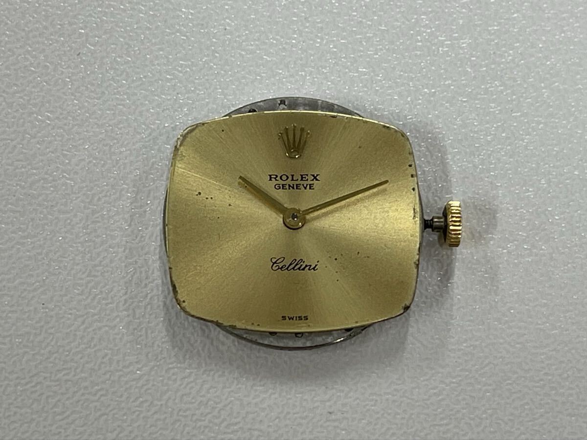 【3Li-1】 ROLEX ロレックス 純正ムーブメント 手巻き Cal.1600 チェリーニ 純正文字盤付き パーツ ブランド腕時計 現状品