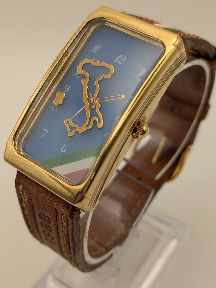 【3Li-21】GRIMOLDI グリモルディ 革ベルト Piazza Duomo 21 Milano MILAN 1988 ブランド腕時計 腕時計 現状品 