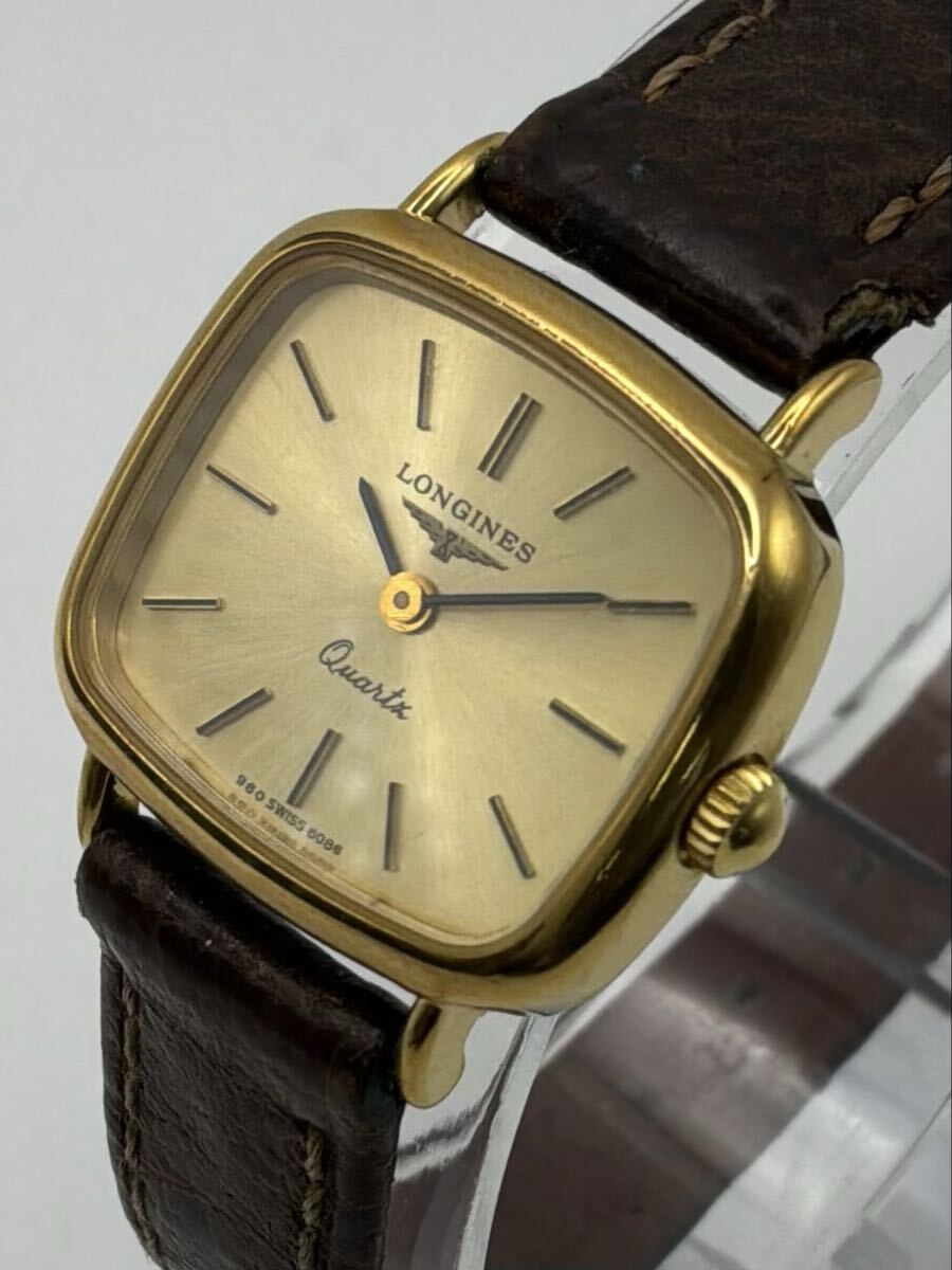 【4Li-3】LONGINES ロンジン クオーツ レディース ゴールドカラー 腕時計 ブランド腕時計 現状品 