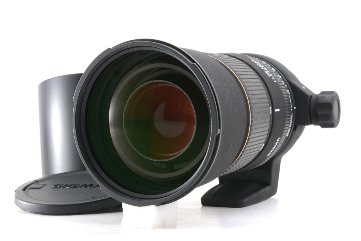 管WW1959 動作品 シグマ SIGMA 135-400mm f4.5-5.6 APO DG キャノン用 Canon AF 一眼カメラレンズ フード付