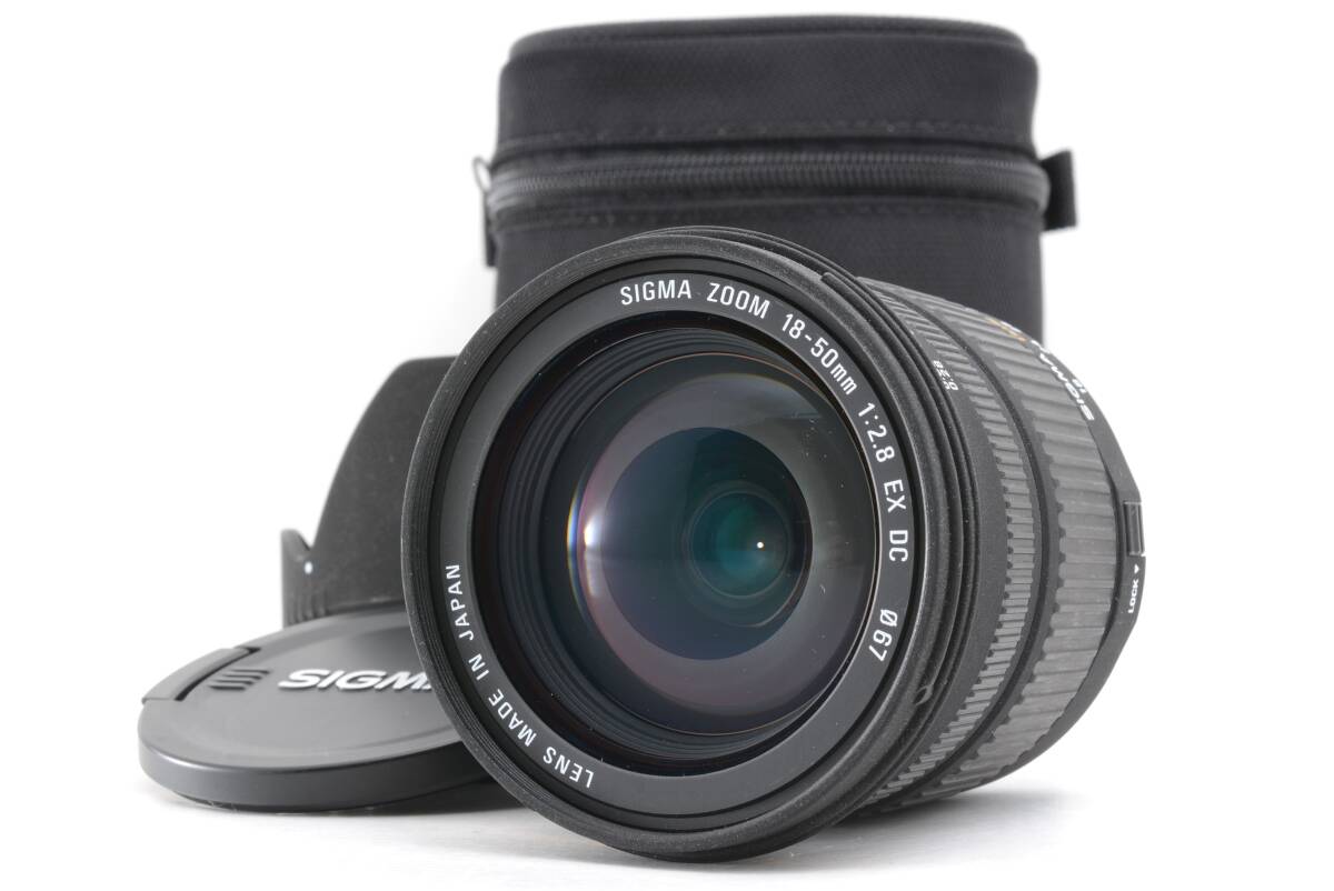 管WW1960 動作品 シグマ SIGMA ZOOM 18-50mm f2.8 DC EX D ニコン用 Nikon AF 一眼カメラレンズ ケース フード付