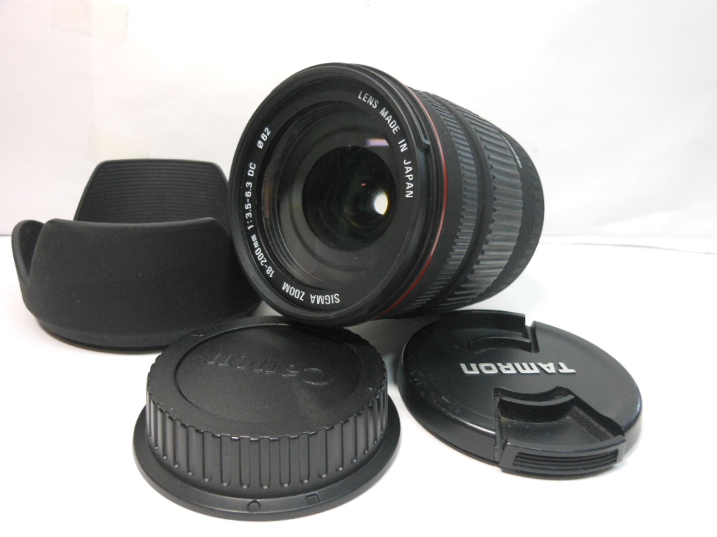 ☆希少実用美品級☆シグマ　　SIGMA　　 18-200mm F3.5-6.3 ＤＣ キヤノン　Canon 即日発送　フード付
