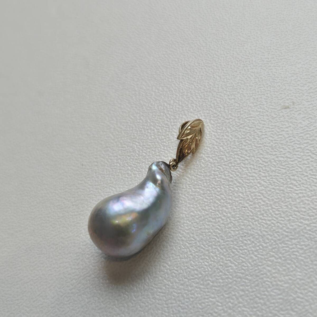 真珠 パール ペンダントトップ K14刻印 約1.3g アクセサリー ネックレス ゴールド ジュエリー m080402