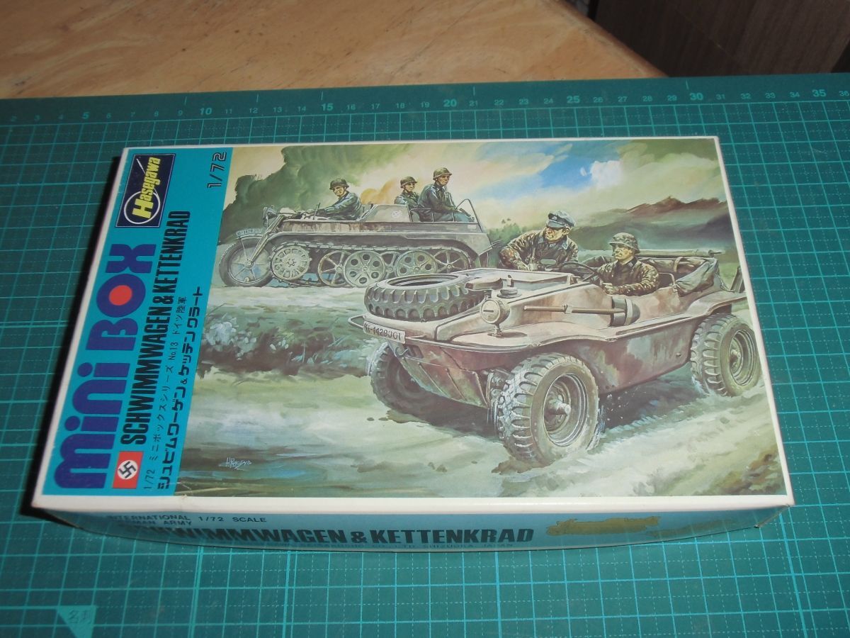 ミニボックス大量出品☆1/72　シュビムワーゲン＆ケッテンクラート　ハセガワ　SCHWIMMWAGEN/KETTENKRAD