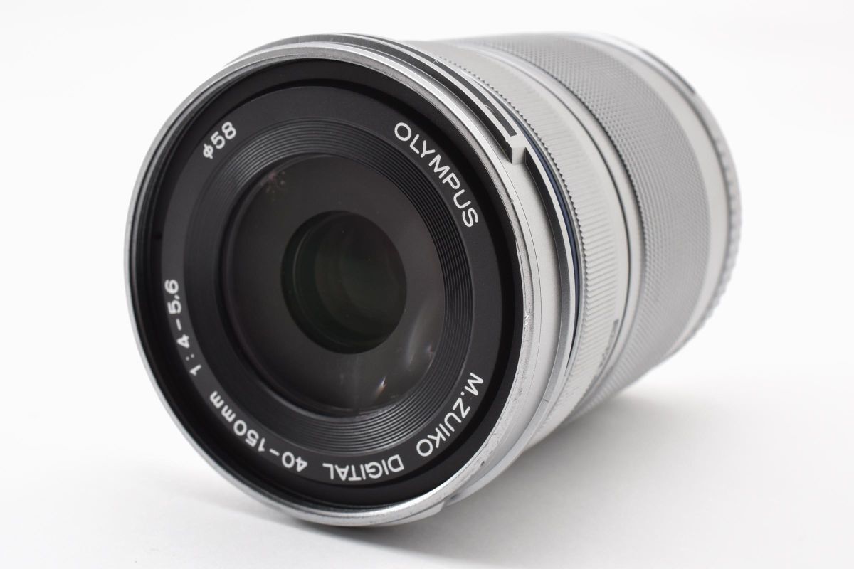 ★良品★ OLYMPUS オリンパス M.ZUIKO DIGITAL 40-150mm F4-5.6 R ED MSC シルバー #859W087225