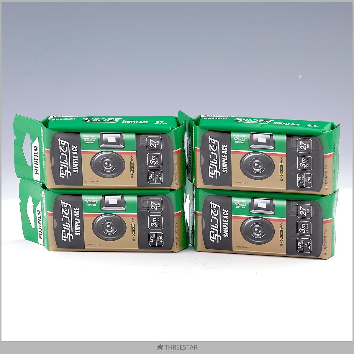 FUJIFILM 写ルンです SIMPLE ACE 4個 期限切れ 27枚撮り 初期モデルデザイン LF S-ACE SP FL 27SH 【S38】