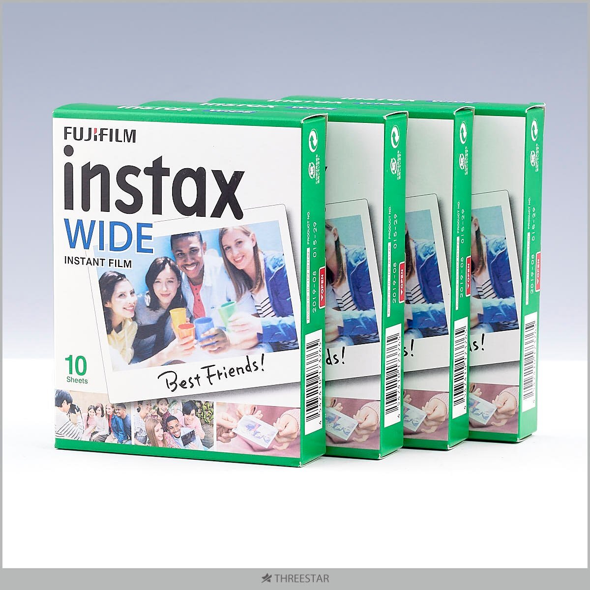 FUJIFILM カラー チェキフィルム instax WIDE 期限切れ 4パック セット 【S20】