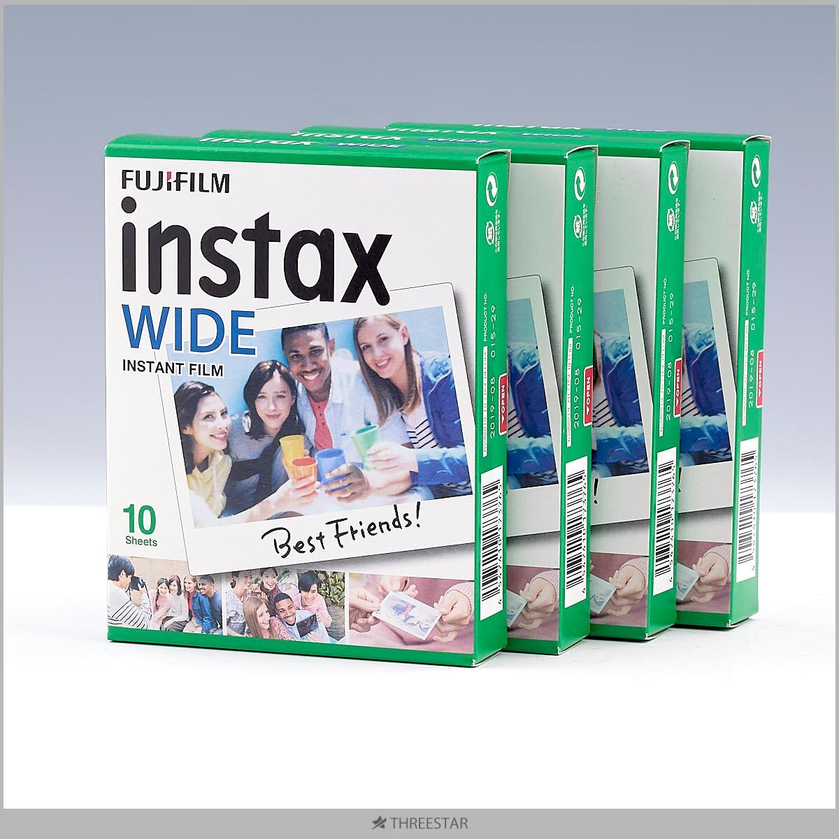FUJIFILM カラー チェキフィルム instax WIDE 期限切れ 4パック セット 【S19】