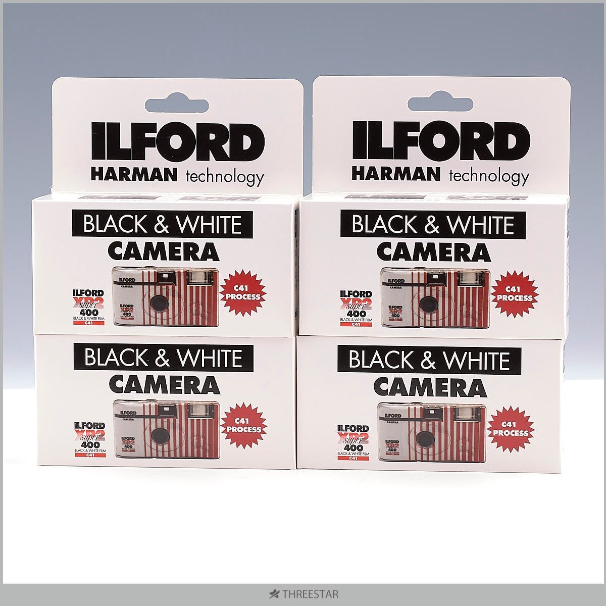 ILFORD BLACK&WHITE CAMERA 4個 期限切れ XP2 400 フィルム イルフォード C41【S40】
