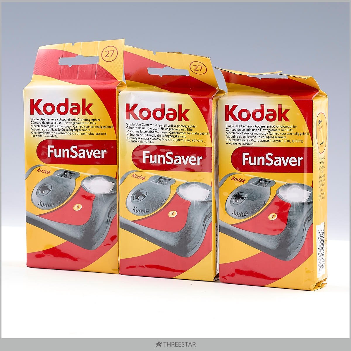 KODAK Funsaver 35 ファンセーバー 3個 フラッシュ 27枚撮 期限切れ 【S34】