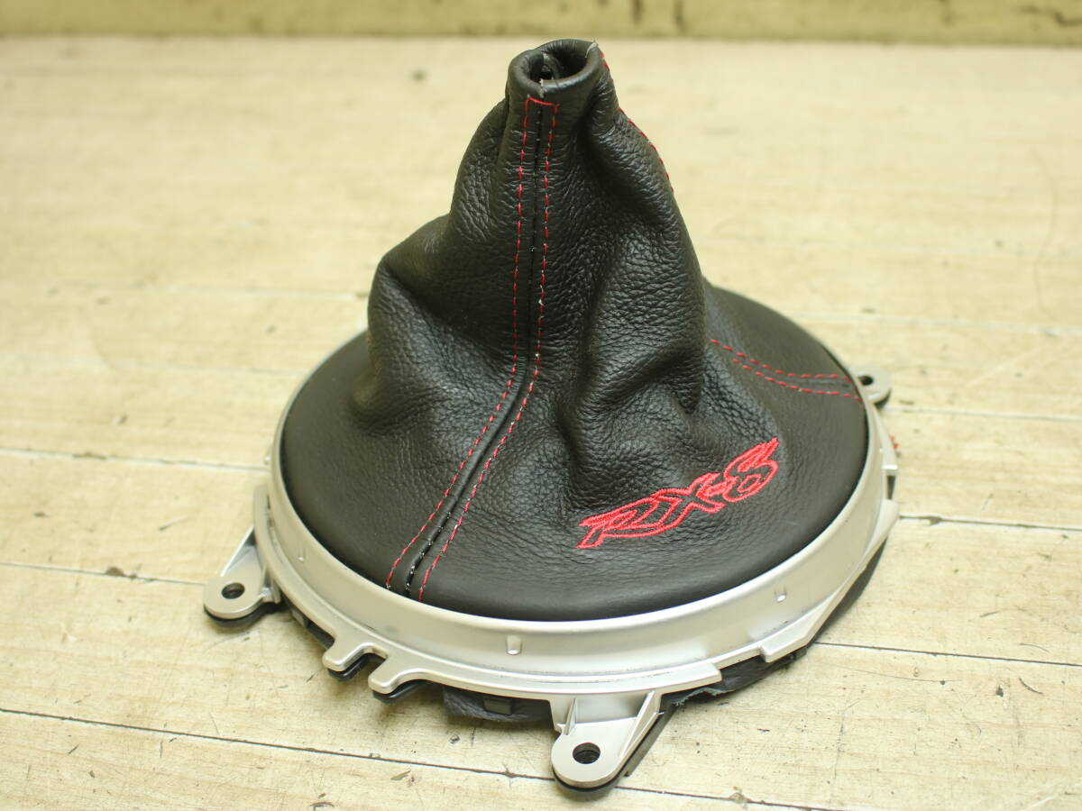 送料無料 (沖縄/離島除く) RX-8 RX8 SE3P シフト ブーツ カバー センターパネル シフトパネル レザー 革 レッドステッチ