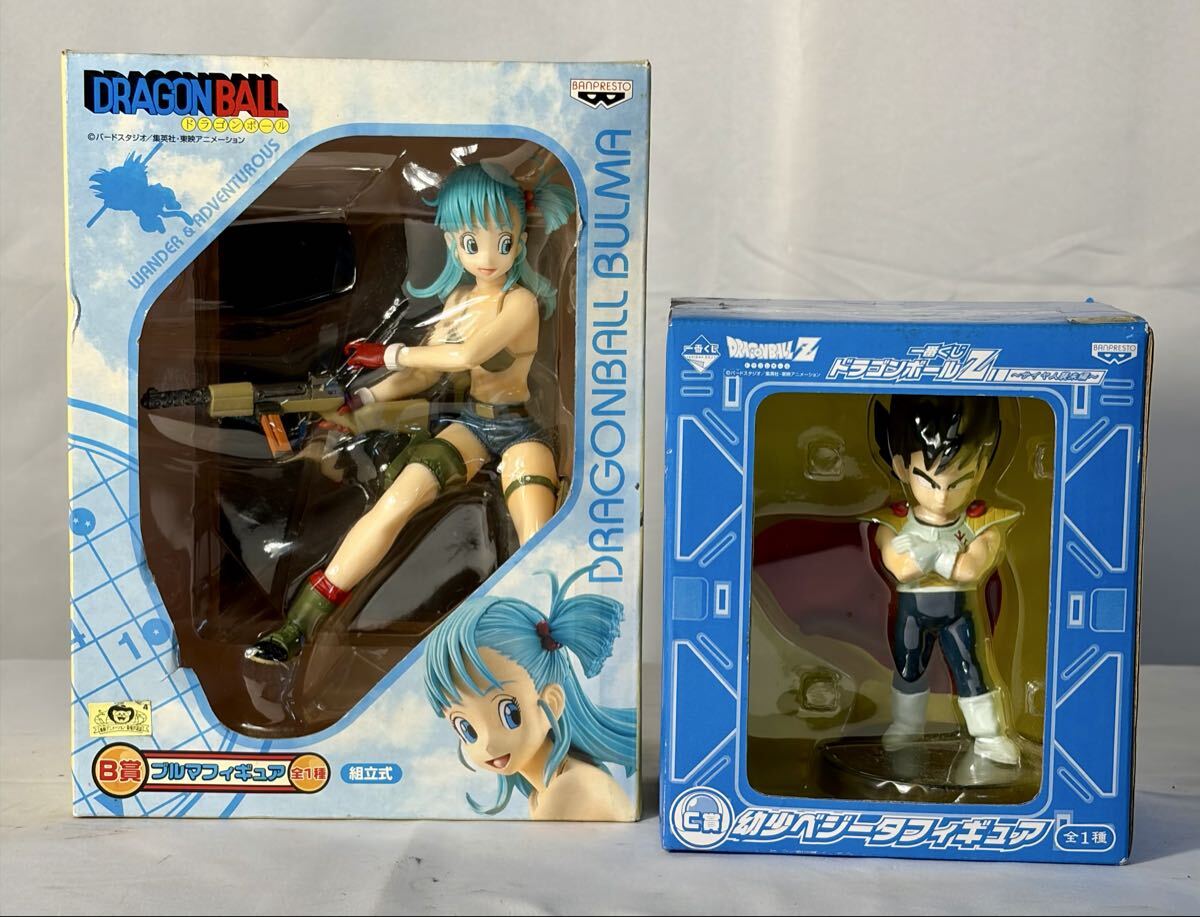 1円〜④Y45【未開封品】DRAGON BALL ドラゴンボール フィギュア 2点セット ブルマ B賞 ベジータ C賞 一番くじ　Bulma Vegeta 当時モノ