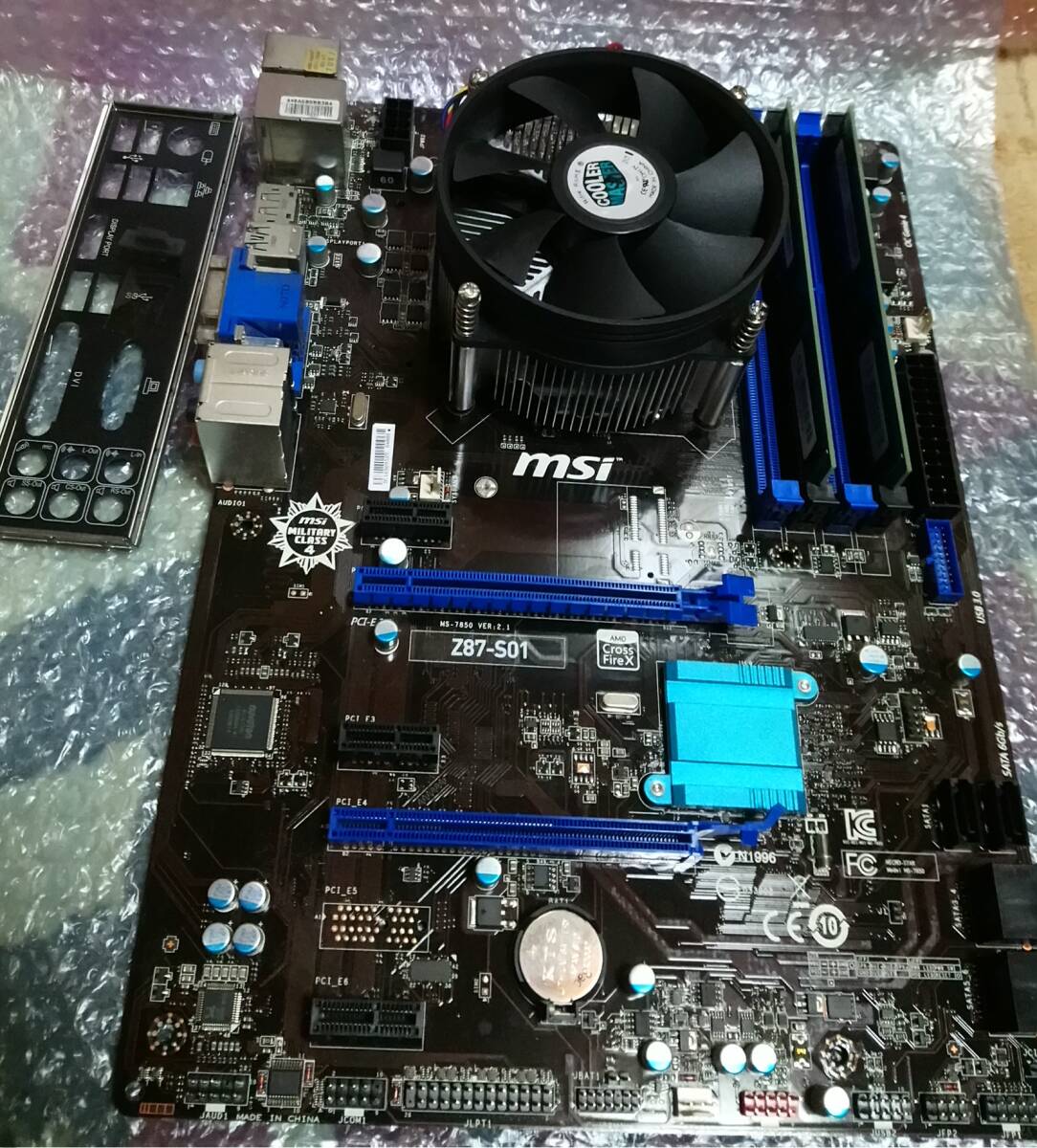 [中古]MSI Z87-S01+CPU(Corei7 4770K)+DDR3_16GB(8GBx2)