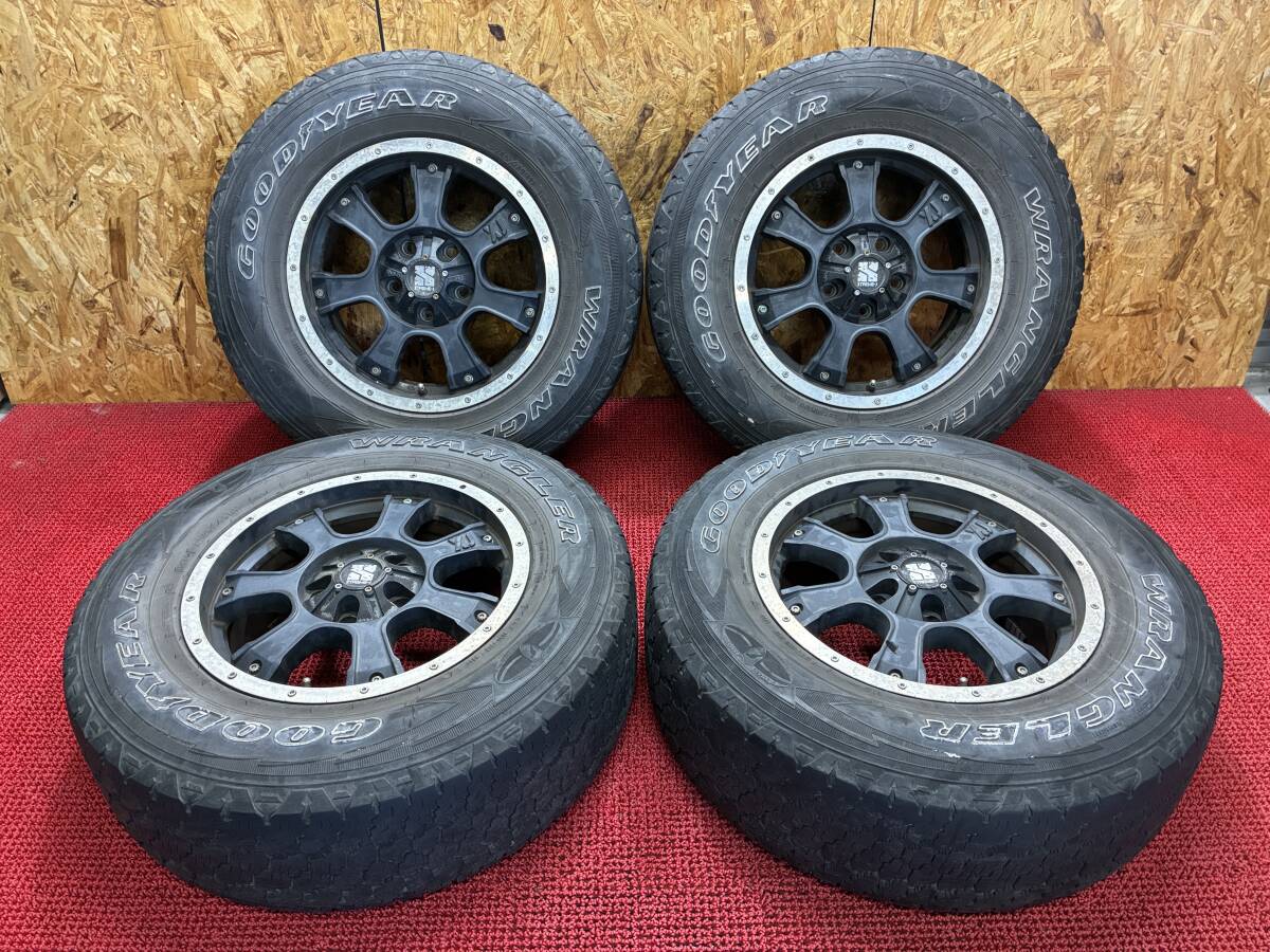 【直接引取限定】ラングラー等に XTREME-J アルミ WRANGLER P245/75R17 ハブ72 PCD127 17×7.5J 5H +38 売切!!