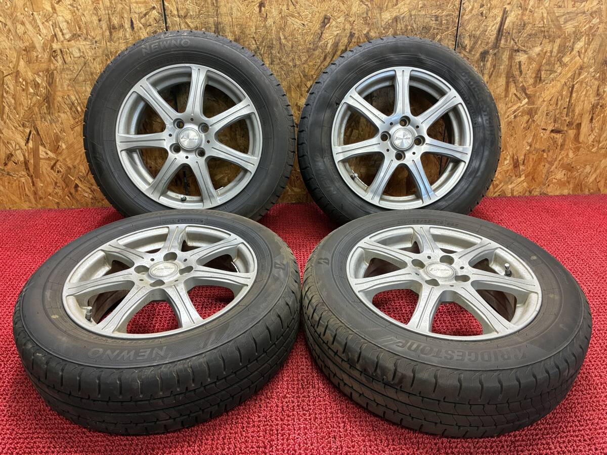 Exceeder アルミホイール ブリヂストン NEWNO 185/65R15 ハブ66 +50 15×5.5J PCD100 4H 売切!!