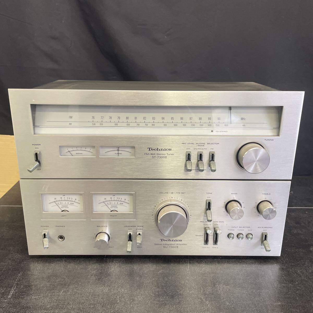 Technics ST-7300II FM/AM ステレオチューナー SU-7300II プリメインアンプ 2点まとめ 通電確認済み オーディオ機器 音響機器　1