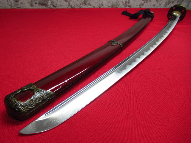 むしゃ処 沖田総司拵え 加州清光 模造刀 全長約102cm 刃渡り約73cm 鞘抜き重量約960g 管理8k0801E-H10