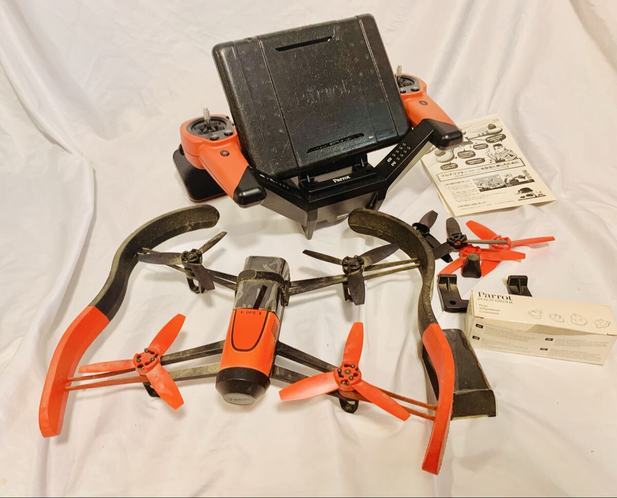 Parrot パロット ドローン PF722040 BEBOP DRONE レッド 1400万画素 長期保管品 現状品