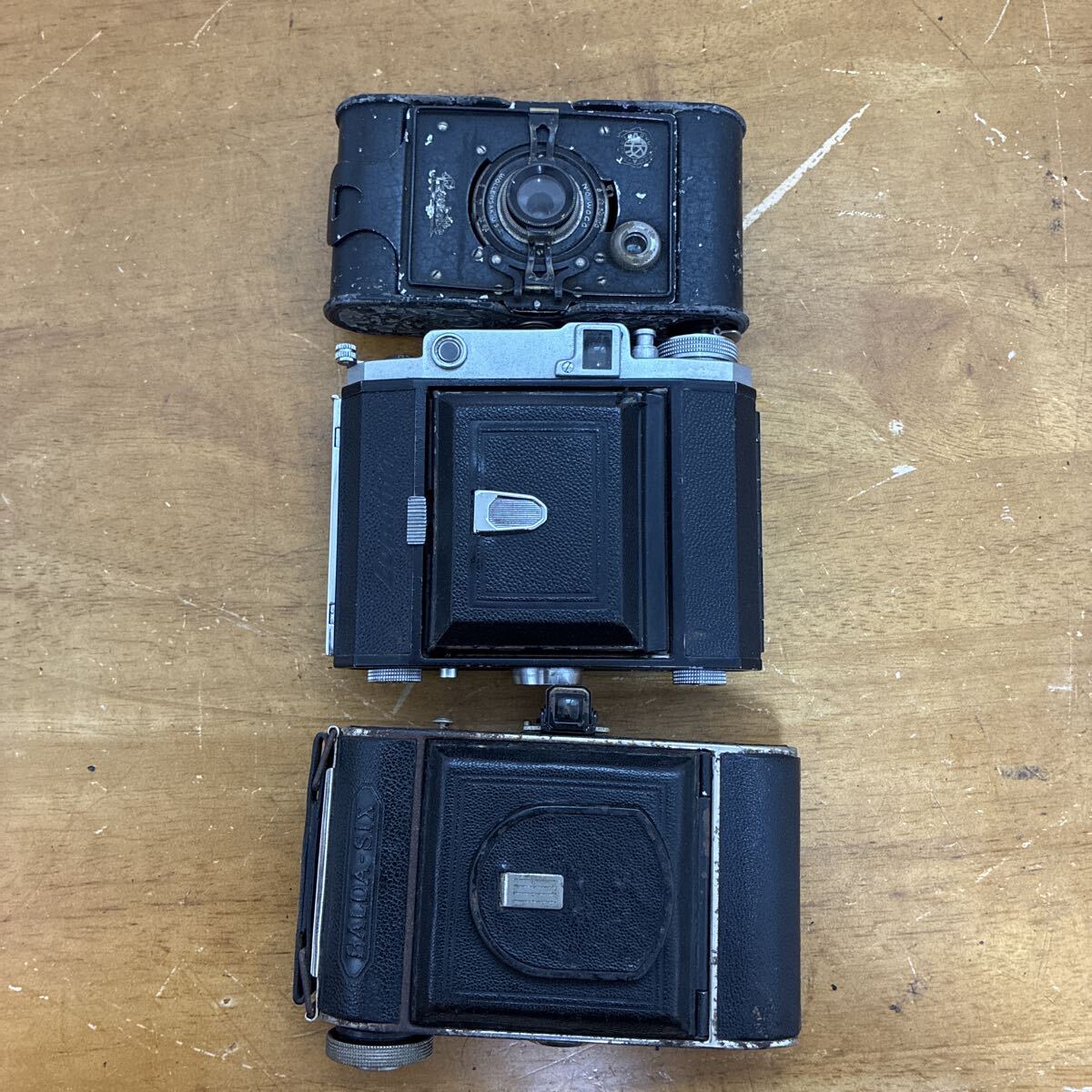 蛇腹カメラ 3台セット BALDA-SIX Zenobia R Wollensak 他 フィルムカメラ レトロ アンティーク現状品
