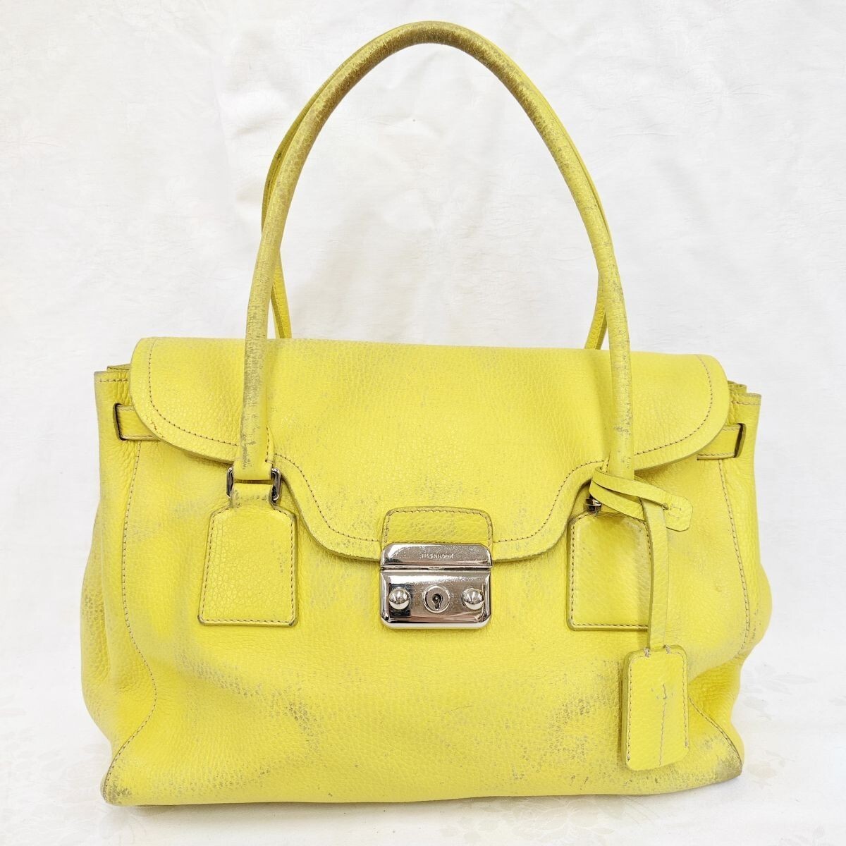 X310-O35-4249 JIL SANDER ジルサンダー レザー トートバッグ レディース バッグ メタルロック クロシェット 鍵付き 鞄 OF