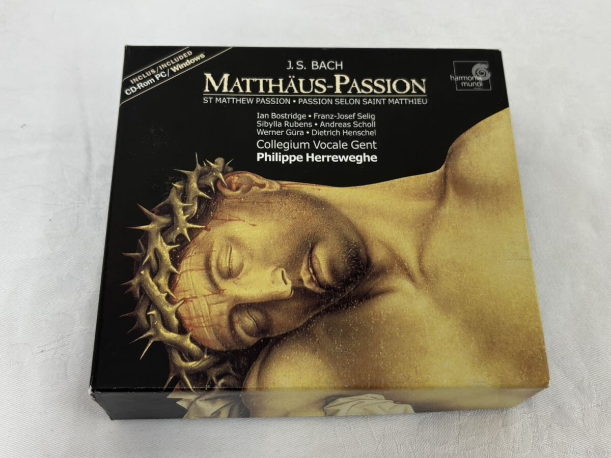 X703-O69-772 ◎ マタイ受難曲 CDフィリップ・ヘレヴェッヘ指揮 ヨハン・ゼバスティアン・バッハ 3CD+CD ROM 4枚組 ID