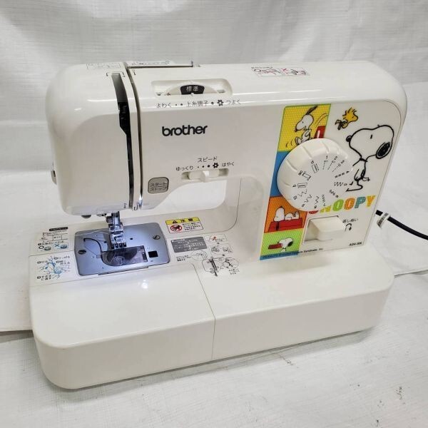 X126-O61-1814 brother ブラザー A34-SN ELU5305 電子ミシン スヌーピー ホワイト 縫い物 ハンドクラフト 家庭用ミシン ミシン 通電OK OE