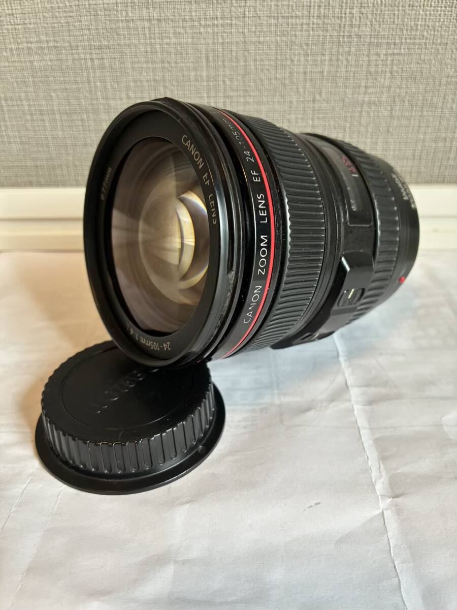 CANON EF 24-105mm 1:4 L IS USM キャノン 一眼レフズームレンズ 手振れ補正 後キャップ付