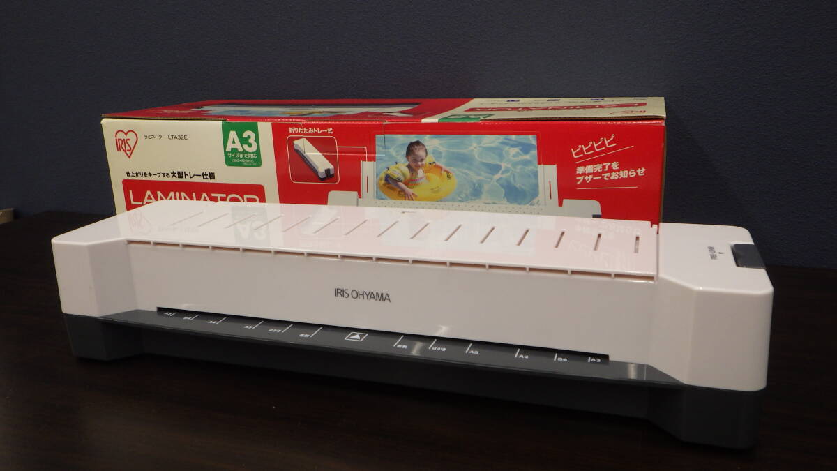 美品 保管品 動作確認済 IRIS OHYAMA アイリス オーヤマ LAMINATOR ラミネーター LTA32E A3対応 説明書欠品 激安1円スタート