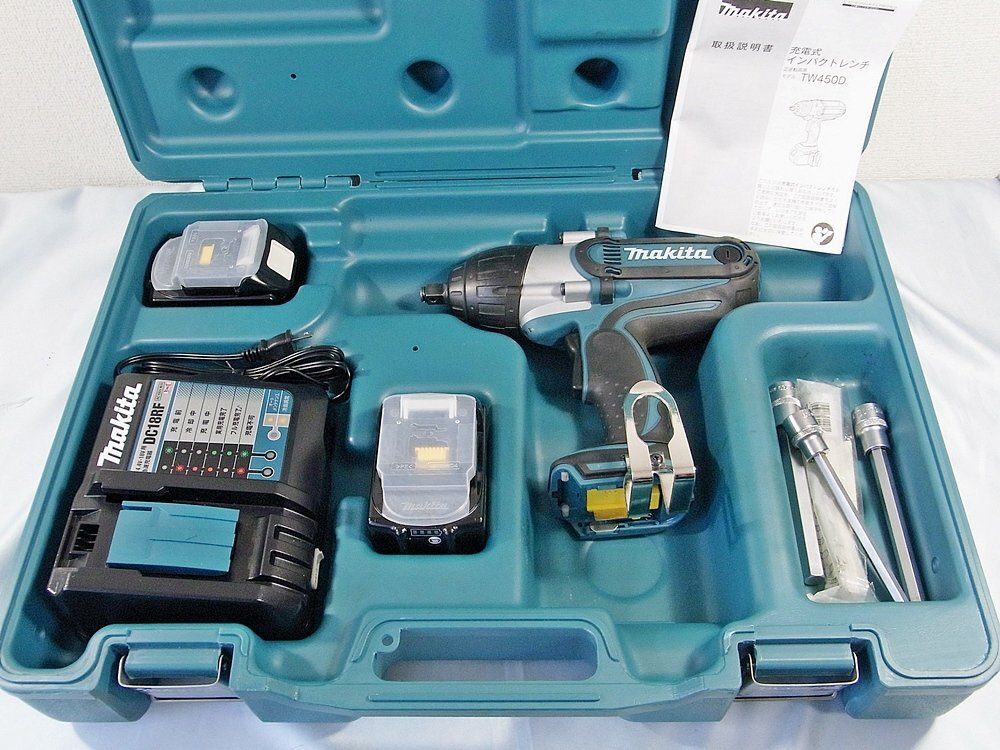 ◆ makita マキタ 【TW450DRFX】 18V 充電式インパクトレンチ ◆バッテリー2個・充電器付き◆
