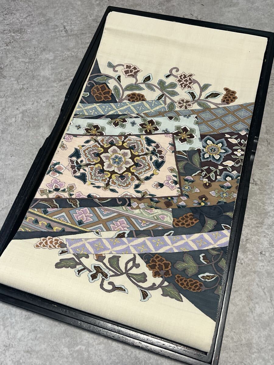 名品 帯 明綴 袋帯 正絹 呉服 綴織 きもの 中国 希少品