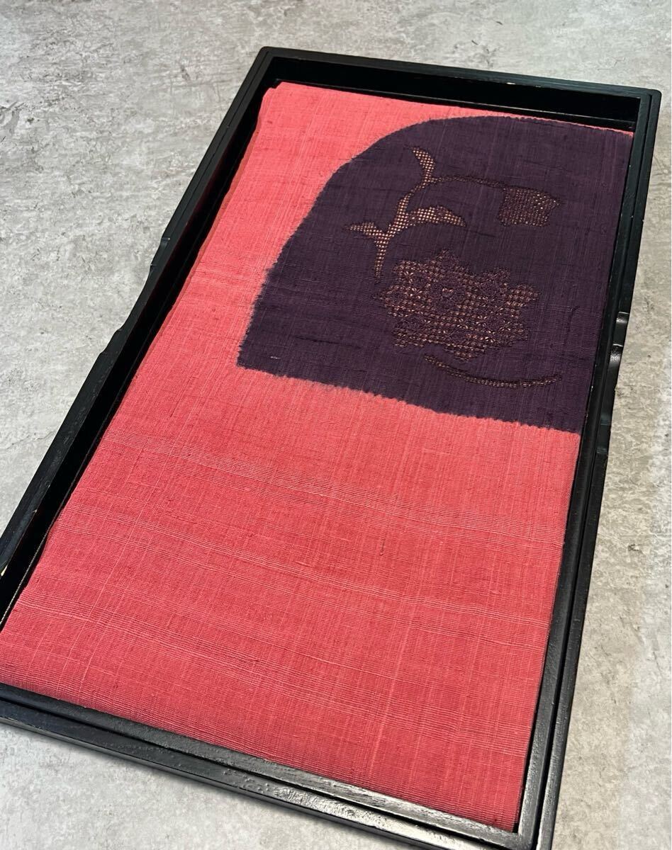 帯 紬 汕頭刺繍 名古屋帯 正絹 きもの 希少品 和装