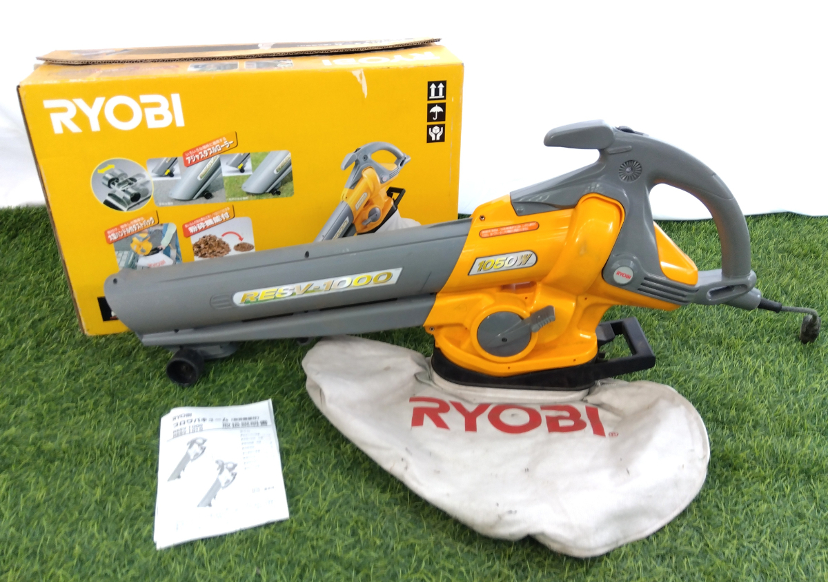 RYOBI RESV-1000 リョービ ブロワバキューム 箱 説明書付き 電動工具 建築 建設 DIY 大工_DGB_D0728-G00C