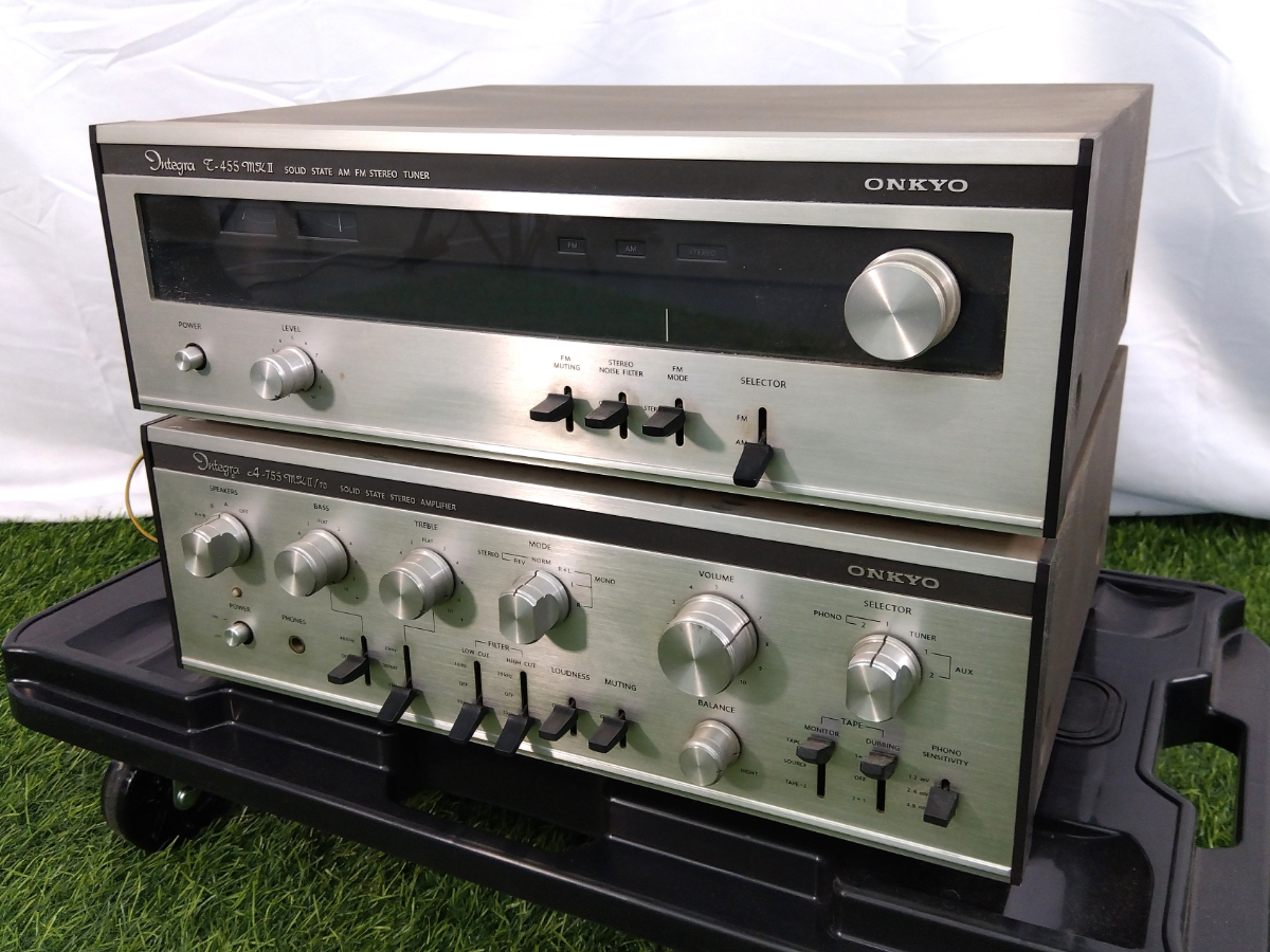 ONKYO T-455 T-755 オンキヨー Integra MKⅡ ステレオチューナー アンプ システムコンポ オーディオ機器_DGE_D0728-G00E
