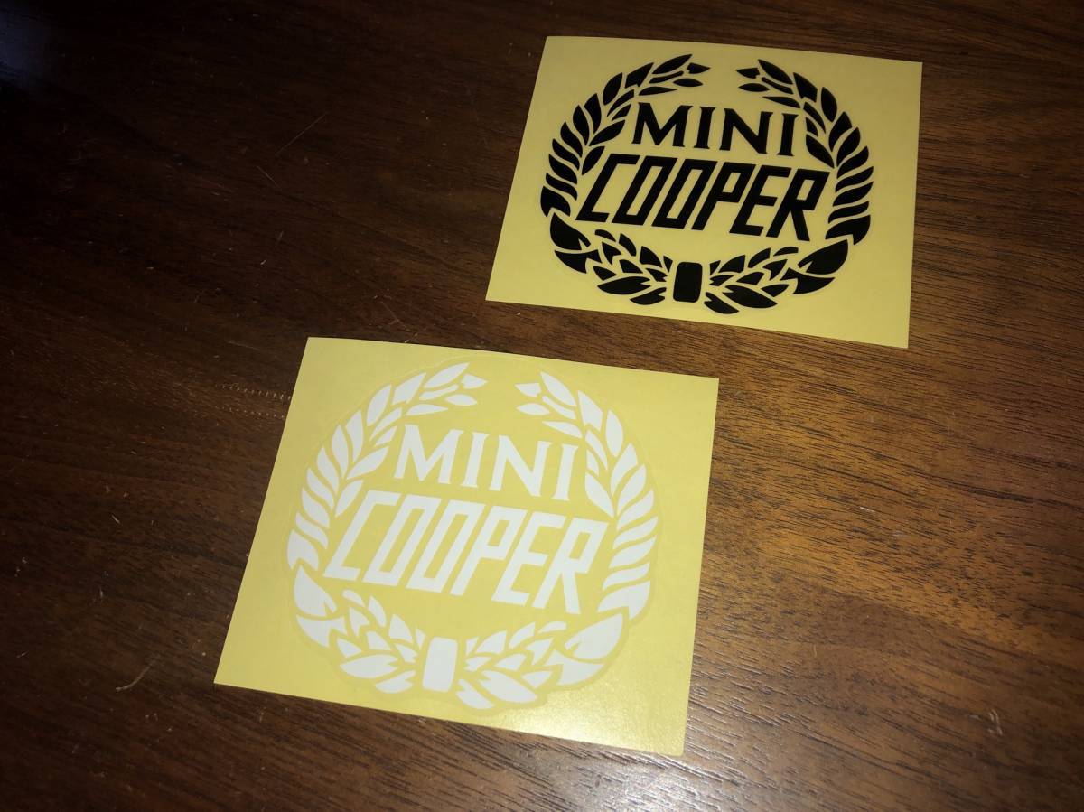 ローバーミニ純正用　クーパーCOOPER　丸ロゴ　ステッカーデカール　※純正タイプMINIパーツカタログ掲載品！