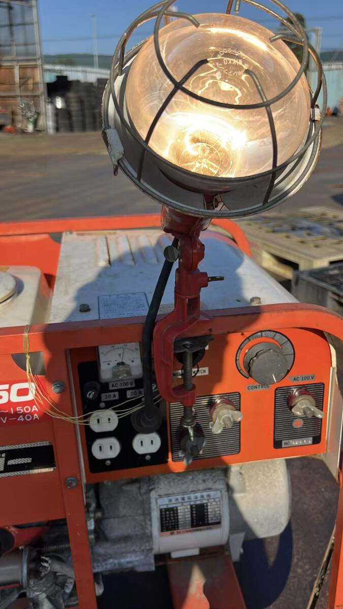 動画あり　秋田発　クボタ　ウェルダー　E-150　セル付き　防音型ガソリンエンジン発電機溶接機　動作確認済